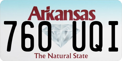 AR license plate 760UQI