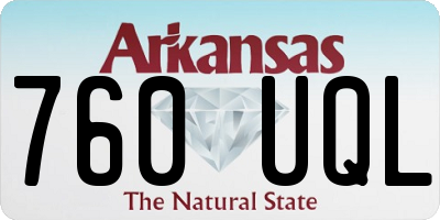 AR license plate 760UQL