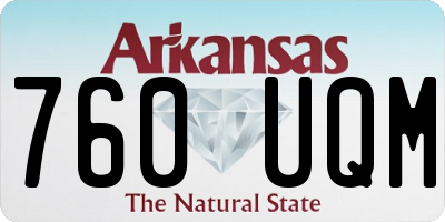AR license plate 760UQM