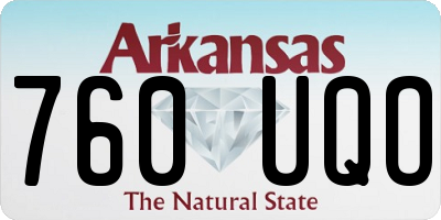 AR license plate 760UQO