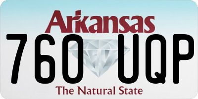 AR license plate 760UQP