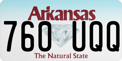 AR license plate 760UQQ
