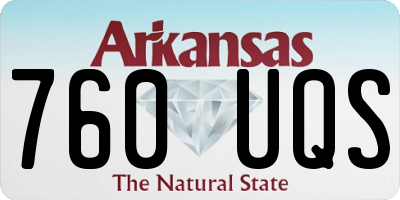 AR license plate 760UQS