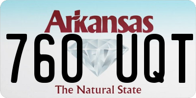 AR license plate 760UQT