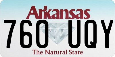 AR license plate 760UQY