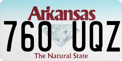 AR license plate 760UQZ