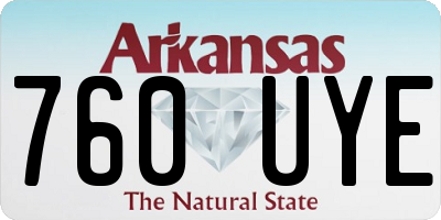 AR license plate 760UYE