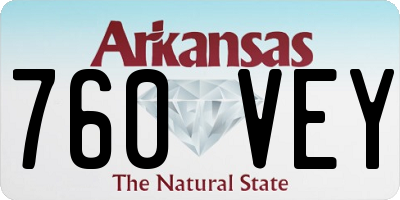 AR license plate 760VEY