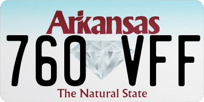 AR license plate 760VFF