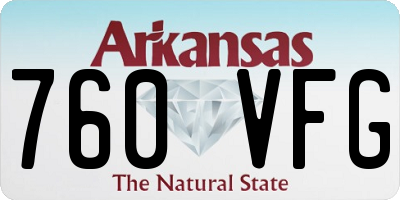 AR license plate 760VFG