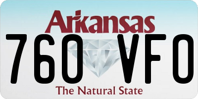 AR license plate 760VFO