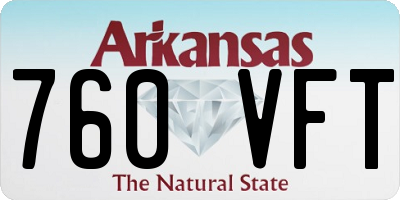 AR license plate 760VFT