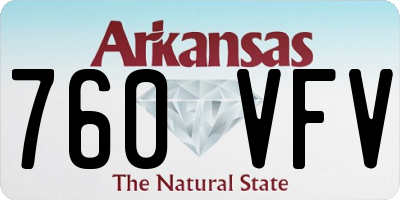 AR license plate 760VFV