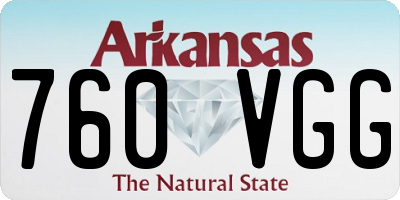 AR license plate 760VGG