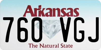 AR license plate 760VGJ