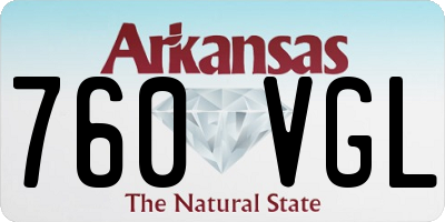 AR license plate 760VGL