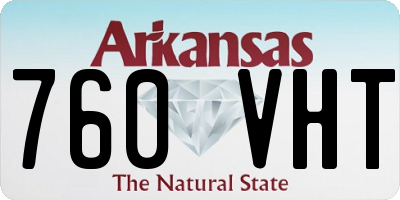 AR license plate 760VHT