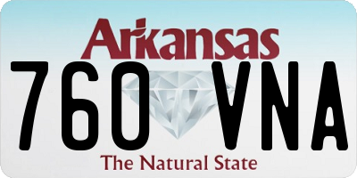 AR license plate 760VNA