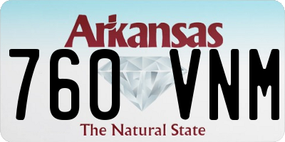 AR license plate 760VNM