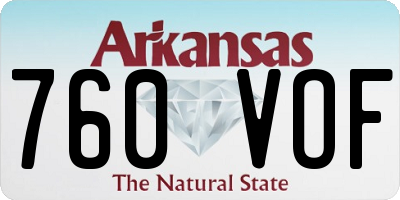 AR license plate 760VOF