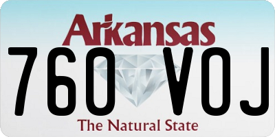 AR license plate 760VOJ