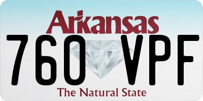 AR license plate 760VPF