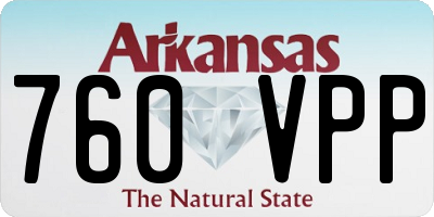 AR license plate 760VPP