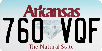 AR license plate 760VQF