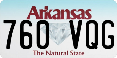 AR license plate 760VQG