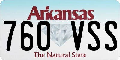 AR license plate 760VSS