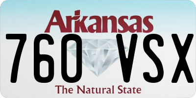 AR license plate 760VSX