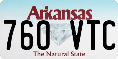 AR license plate 760VTC