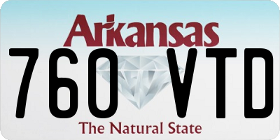 AR license plate 760VTD