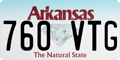 AR license plate 760VTG