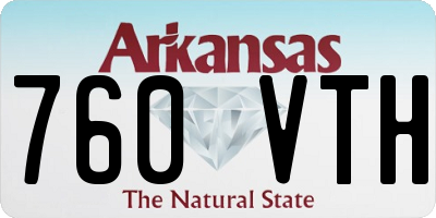 AR license plate 760VTH