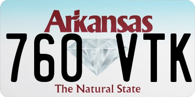 AR license plate 760VTK