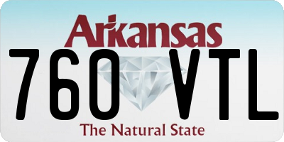 AR license plate 760VTL