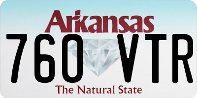 AR license plate 760VTR