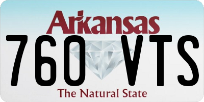 AR license plate 760VTS