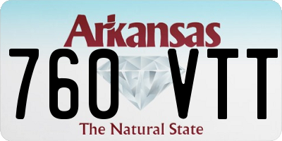 AR license plate 760VTT