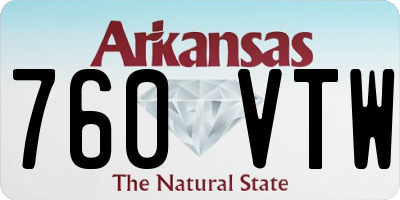 AR license plate 760VTW