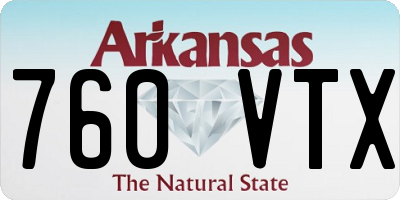 AR license plate 760VTX