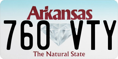 AR license plate 760VTY