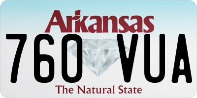AR license plate 760VUA