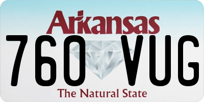 AR license plate 760VUG
