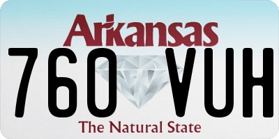 AR license plate 760VUH