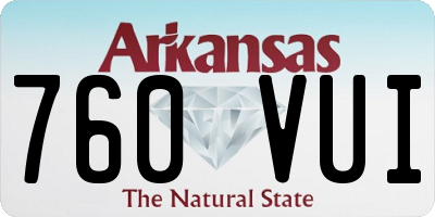 AR license plate 760VUI