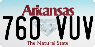 AR license plate 760VUV