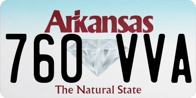 AR license plate 760VVA