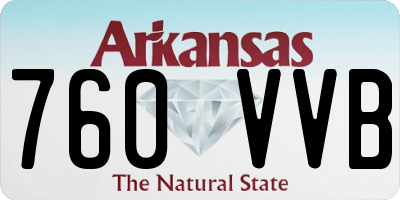 AR license plate 760VVB